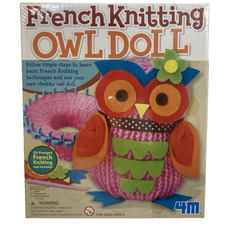 4M French Knitting Owl Doll: Learn‎ Basic French Knitting Techniques SEALED NEW